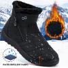 image:imageDUOYANGJIASHA Snow Boots for Women Winter Warm Ankle Booties Waterproof Comfortable Slip On Outdoor Fur Lined Lining Zipper Womens Snow BootsBlack