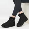 image:imageDUOYANGJIASHA Snow Boots for Women Winter Warm Ankle Booties Waterproof Comfortable Slip On Outdoor Fur Lined Lining Zipper Womens Snow BootsBlack