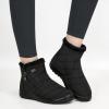 image:imageDUOYANGJIASHA Snow Boots for Women Winter Warm Ankle Booties Waterproof Comfortable Slip On Outdoor Fur Lined Lining Zipper Womens Snow BootsBlack