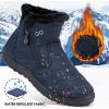 image:imageDUOYANGJIASHA Snow Boots for Women Winter Warm Ankle Booties Waterproof Comfortable Slip On Outdoor Fur Lined Lining Zipper Womens Snow BootsBlue