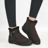 image:imageDUOYANGJIASHA Snow Boots for Women Winter Warm Ankle Booties Waterproof Comfortable Slip On Outdoor Fur Lined Lining Zipper Womens Snow BootsCoffee