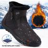 image:imageDUOYANGJIASHA Snow Boots for Women Winter Warm Ankle Booties Waterproof Comfortable Slip On Outdoor Fur Lined Lining Zipper Womens Snow BootsCoffee