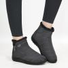 image:imageDUOYANGJIASHA Snow Boots for Women Winter Warm Ankle Booties Waterproof Comfortable Slip On Outdoor Fur Lined Lining Zipper Womens Snow BootsGrey