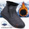 image:imageDUOYANGJIASHA Snow Boots for Women Winter Warm Ankle Booties Waterproof Comfortable Slip On Outdoor Fur Lined Lining Zipper Womens Snow BootsGrey