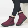 image:imageDUOYANGJIASHA Snow Boots for Women Winter Warm Ankle Booties Waterproof Comfortable Slip On Outdoor Fur Lined Lining Zipper Womens Snow BootsWinered