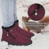 image:imageDUOYANGJIASHA Snow Boots for Women Winter Warm Ankle Booties Waterproof Comfortable Slip On Outdoor Fur Lined Lining Zipper Womens Snow BootsWinered