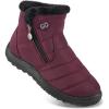 image:imageDUOYANGJIASHA Snow Boots for Women Winter Warm Ankle Booties Waterproof Comfortable Slip On Outdoor Fur Lined Lining Zipper Womens Snow BootsWinered
