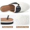 image:imageEcetana Mules for Women Flat Shoes Comfortable Dressy Slip on Slides Round Toe Breathable Backless Loafers White