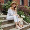 image:imageEcetana Mules for Women Flats Shoes Comfortable Slip On Casual Work Slides Round Toe Backless LoafersApricot