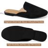 image:imageEcetana Mules for Women Flats Shoes Comfortable Slip On Casual Work Slides Round Toe Backless LoafersBlack
