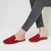 image:imageEcetana Mules for Women Flats Shoes Comfortable Slip On Casual Work Slides Round Toe Backless LoafersRed