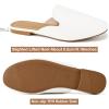 image:imageEcetana Mules for Women Flats Shoes Comfortable Slip On Casual Work Slides Round Toe Backless LoafersWhite