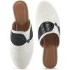 image:imageEcetana Mules for Women Flat Shoes Comfortable Dressy Slip on Slides Round Toe Breathable Backless Loafers White