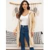 image:imageDUOYANGJIASHA Womens Hoodies Zip Up Sweatshirts Oversized 2026 Fashion Long Hooded Fall Winter Fleece Jackets with PocketsApricot
