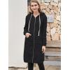 image:imageDUOYANGJIASHA Womens Hoodies Zip Up Sweatshirts Oversized 2026 Fashion Long Hooded Fall Winter Fleece Jackets with PocketsBlack