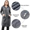 image:imageDUOYANGJIASHA Womens Hoodies Zip Up Sweatshirts Oversized 2026 Fashion Long Hooded Fall Winter Fleece Jackets with PocketsDark Grey