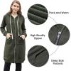 image:imageDUOYANGJIASHA Womens Hoodies Zip Up Sweatshirts Oversized 2026 Fashion Long Hooded Fall Winter Fleece Jackets with PocketsGreen