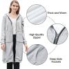 image:imageDUOYANGJIASHA Womens Hoodies Zip Up Sweatshirts Oversized 2026 Fashion Long Hooded Fall Winter Fleece Jackets with PocketsGrey
