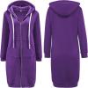 image:imageDUOYANGJIASHA Womens Hoodies Zip Up Sweatshirts Oversized 2026 Fashion Long Hooded Fall Winter Fleece Jackets with PocketsPurple
