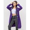 image:imageDUOYANGJIASHA Womens Hoodies Zip Up Sweatshirts Oversized 2026 Fashion Long Hooded Fall Winter Fleece Jackets with PocketsPurple