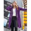 image:imageDUOYANGJIASHA Womens Hoodies Zip Up Sweatshirts Oversized 2026 Fashion Long Hooded Fall Winter Fleece Jackets with PocketsPurple
