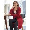 image:imageDUOYANGJIASHA Womens Hoodies Zip Up Sweatshirts Oversized 2026 Fashion Long Hooded Fall Winter Fleece Jackets with PocketsRed