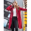 image:imageDUOYANGJIASHA Womens Hoodies Zip Up Sweatshirts Oversized 2026 Fashion Long Hooded Fall Winter Fleece Jackets with PocketsRed