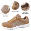 image:imageDUOYANGJIASHA Womens Sneakers Walking Shoes Comfortable Non Slip Tennis Shoes Breathable Lightweight Footwear for Casual WorkKhaki