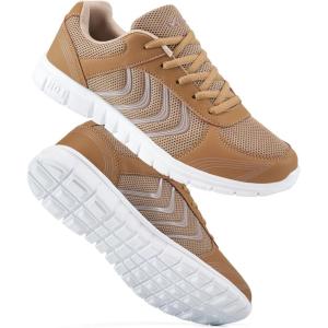 image:imageDUOYANGJIASHA Womens Sneakers Walking Shoes Comfortable Non Slip Tennis Shoes Breathable Lightweight Footwear for Casual WorkKhaki