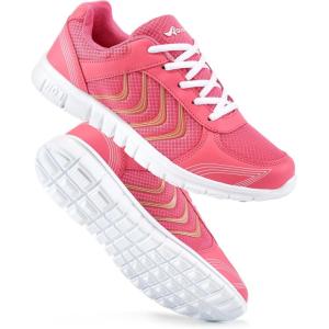 image:imageDUOYANGJIASHA Womens Sneakers Walking Shoes Comfortable Non Slip Tennis Shoes Breathable Lightweight Footwear for Casual WorkRose Red