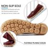 image:imageDUOYANGJIASHA Womens Comfortable Loafers Casual Round Toe Moccasins Wild Driving Flats Soft Walking Shoes Women Slip On50 Winered