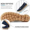 image:imageDUOYANGJIASHA Womens Comfortable Loafers Casual Round Toe Moccasins Wild Driving Flats Soft Walking Shoes Women Slip OnDarkblue
