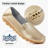 image:imageDUOYANGJIASHA Womens Comfortable Loafers Casual Round Toe Moccasins Wild Driving Flats Soft Walking Shoes Women Slip OnGold