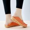image:imageDUOYANGJIASHA Womens Comfortable Loafers Casual Round Toe Moccasins Wild Driving Flats Soft Walking Shoes Women Slip OnOrange