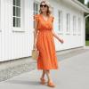 image:imageDUOYANGJIASHA Womens Comfortable Loafers Casual Round Toe Moccasins Wild Driving Flats Soft Walking Shoes Women Slip OnOrange