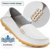 image:imageDUOYANGJIASHA Womens Comfortable Loafers Casual Round Toe Moccasins Wild Driving Flats Soft Walking Shoes Women Slip OnWhite