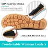 image:imageEcetana Loafers for Women Penny Shoes Comfortable Slip On Casual Womens Loafers Fashion Moccasins Lightweight Round Toe Driving Flats Boat ShoesBlack