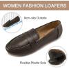 image:imageEcetana Women Loafers Comfortable Shoes Casual Slip on Penny Moccasins Flats for Walking Driving BusinessCoffee