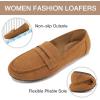 image:imageEcetana Women Loafers Comfortable Shoes Casual Slip on Penny Moccasins Flats for Walking Driving BusinessSuedebrown