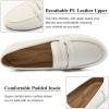image:imageEcetana Women Loafers Comfortable Shoes Casual Slip on Penny Moccasins Flats for Walking Driving BusinessWhite