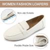 image:imageEcetana Women Loafers Comfortable Shoes Casual Slip on Penny Moccasins Flats for Walking Driving BusinessWhite