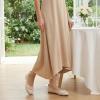 image:imageEcetana Womens Ballet Flats Shoes Dressy Round Toe Bowknot Slip Ons Comfortable Suede Foldable Loafers for Casual Work BusinessBeige