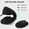 image:imageEcetana Womens Ballet Flats Shoes Dressy Round Toe Bowknot Slip Ons Comfortable Suede Foldable Loafers for Casual Work BusinessBlack