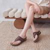image:imageEcetana Womens Dressy Wedge Sandals Comfortable Summer Flip Flops Massaging Footbed Platform Thong Sandals for Casual WalkingBlack