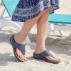 image:imageEcetana Womens Dressy Wedge Sandals Comfortable Summer Flip Flops Massaging Footbed Platform Thong Sandals for Casual WalkingBlue