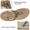 image:imageEcetana Womens Flats Sandals Dressy Comfortable Beach Summer Sandals 2026 Bohemian Strappy Walking Casual ShoesApricot