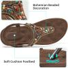 image:imageEcetana Womens Flats Sandals Dressy Comfortable Beach Summer Sandals 2026 Bohemian Strappy Walking Casual ShoesCoffee