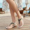 image:imageEcetana Womens Flats Sandals Dressy Comfortable Beach Summer Sandals 2026 Bohemian Strappy Walking Casual ShoesWhite
