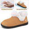 image:imageEcetana Womens Slippers House Shoes Memory Foam Comfy Closed Back Fuzzy Slippers Indoor and Outdoor Cozy Slip On Soft Bedroom Shoes