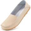image:imageEcetana Loafers for Women Penny Shoes Comfortable Slip On Casual Womens Loafers Fashion Moccasins Lightweight Round Toe Driving Flats Boat ShoesBeige